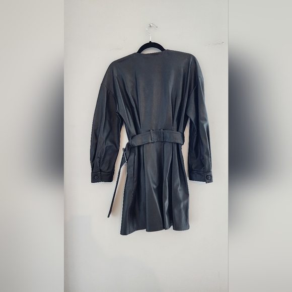 Faux leather button down dress - Picture 4 of 4